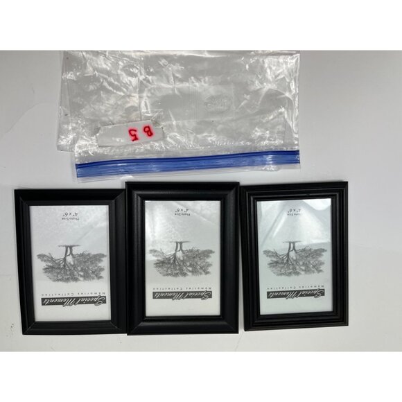 Set Of 3 Special Moments 4x6 Inch Black Picture Frames C11 - Picture 3 of 3